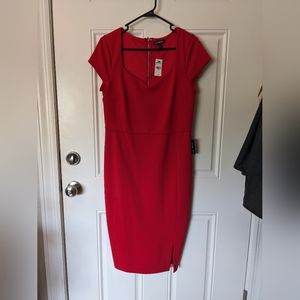 Red Pencil Skirt Dress (Express) BRAND NEW
